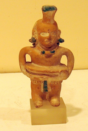 Mayan/Jaina Figural Whistle Wearing a Yoke