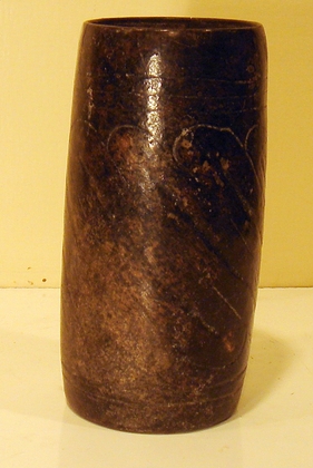 Mayan Incised Cylinder Blackware Bowl